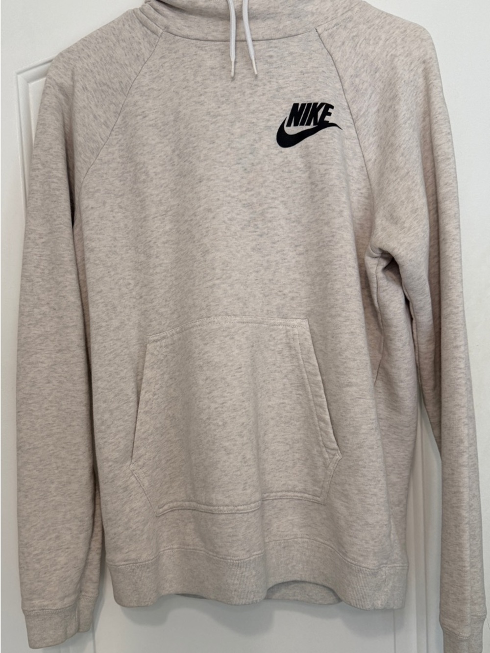 Nike Heather Gray Pullover Hoodie with Black Logo